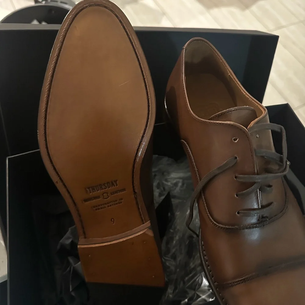 Thursday Boot Company Black Leather & Brown Leather Oxfords - Picture 4 of 4